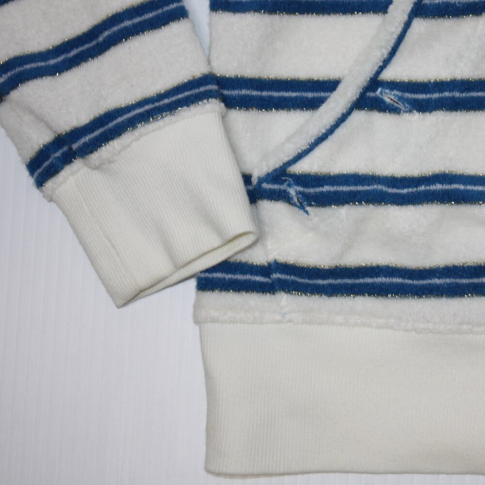 Juicy Couture Women's Nautical Striped Terry Hooded Sweatshirt in size Medium - Picture 6 of 7